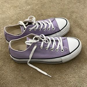 Low top purple platform converse